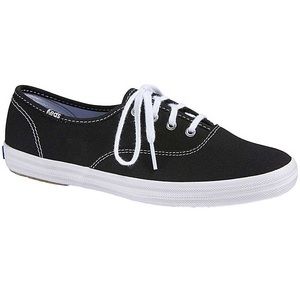 BLACK KEDS WITH WHITE DETAIL (WOMENS)